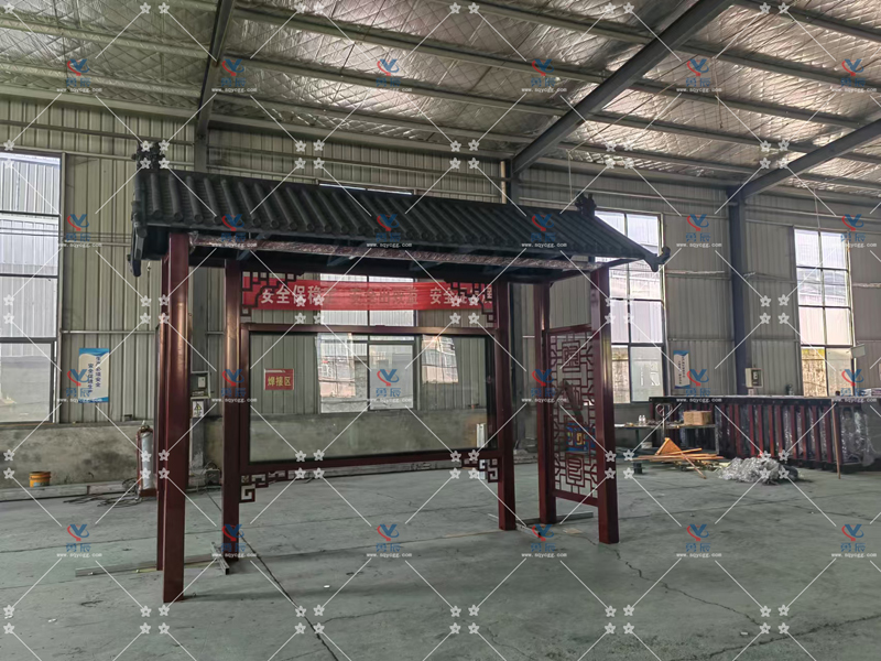 甘肅金昌仿古候車亭制作完工